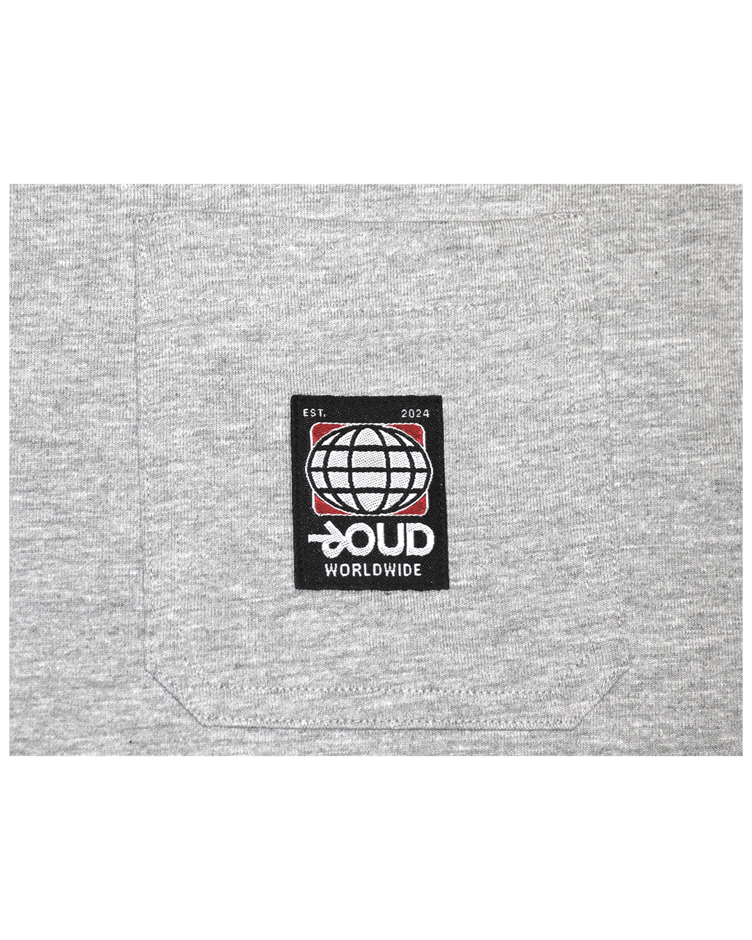 ROUD GLOBAL POCKET TEE — GREY MARLE