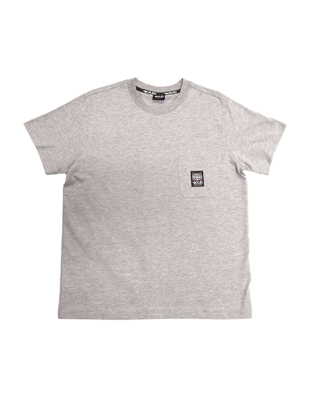 ROUD GLOBAL POCKET TEE — GREY MARLE